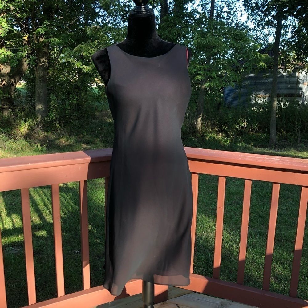 ALYN PAIGE Black Ladies Sleeveless Vneck Business Casual Dress